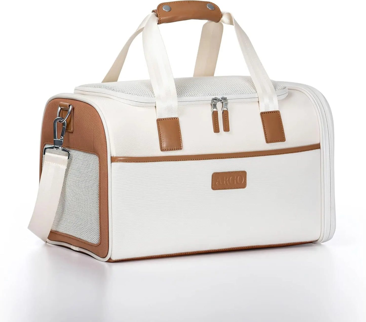 Argo Pawsport to Adventure Airline Approved Pet Carrier Travel Bag Tan