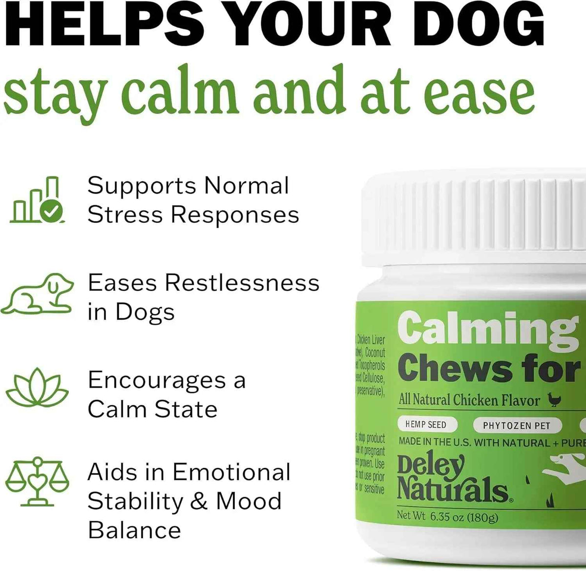 Hemp-Free Calming Chews for Dogs – Anxiety Support Treats