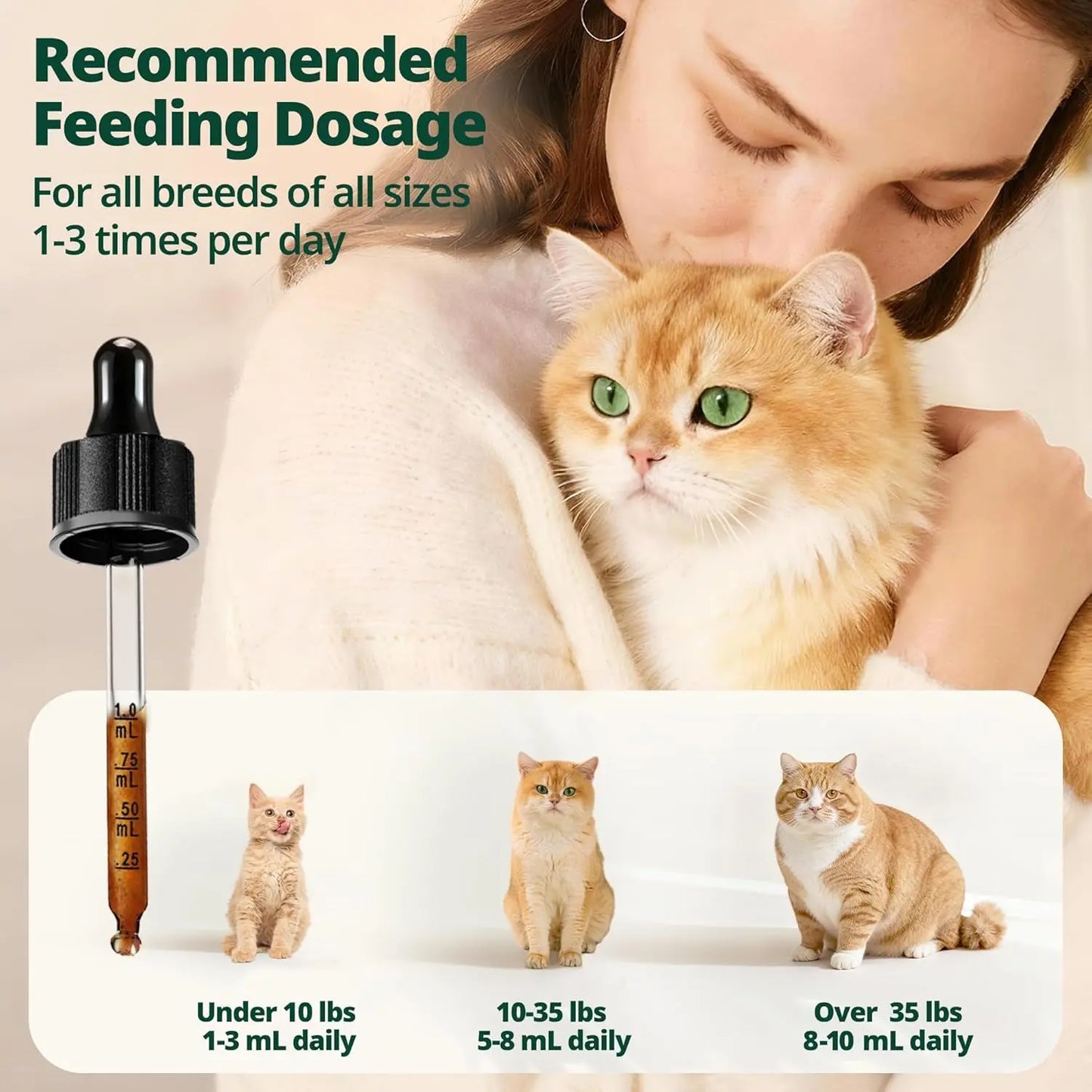 Cat Liquid Multivitamin Taurine Lysine Skin Coat Immune Support 2oz