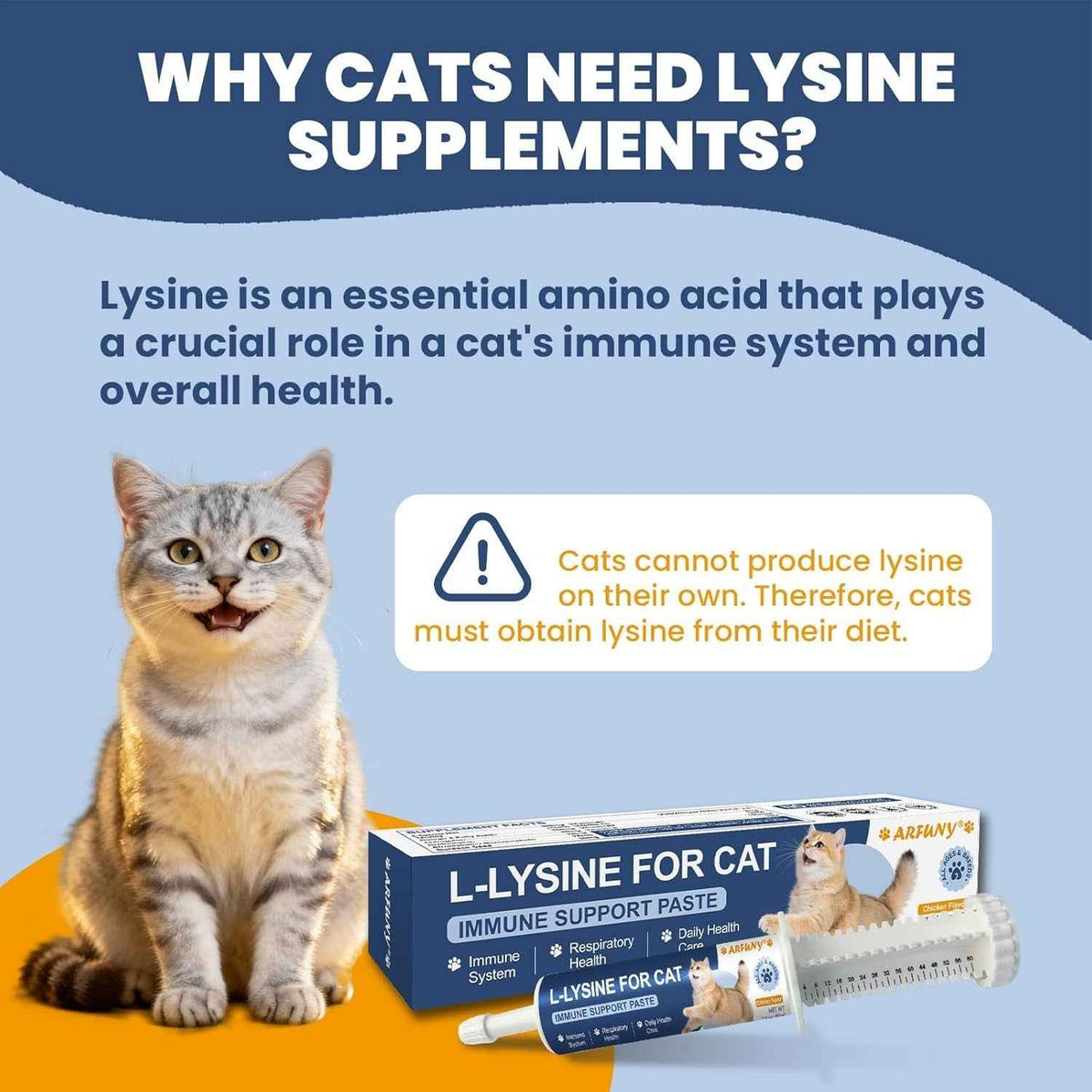 Cat Lysine Paste Immune Respiratory Eye Support Taurine Omega 3 Chicken 60ml