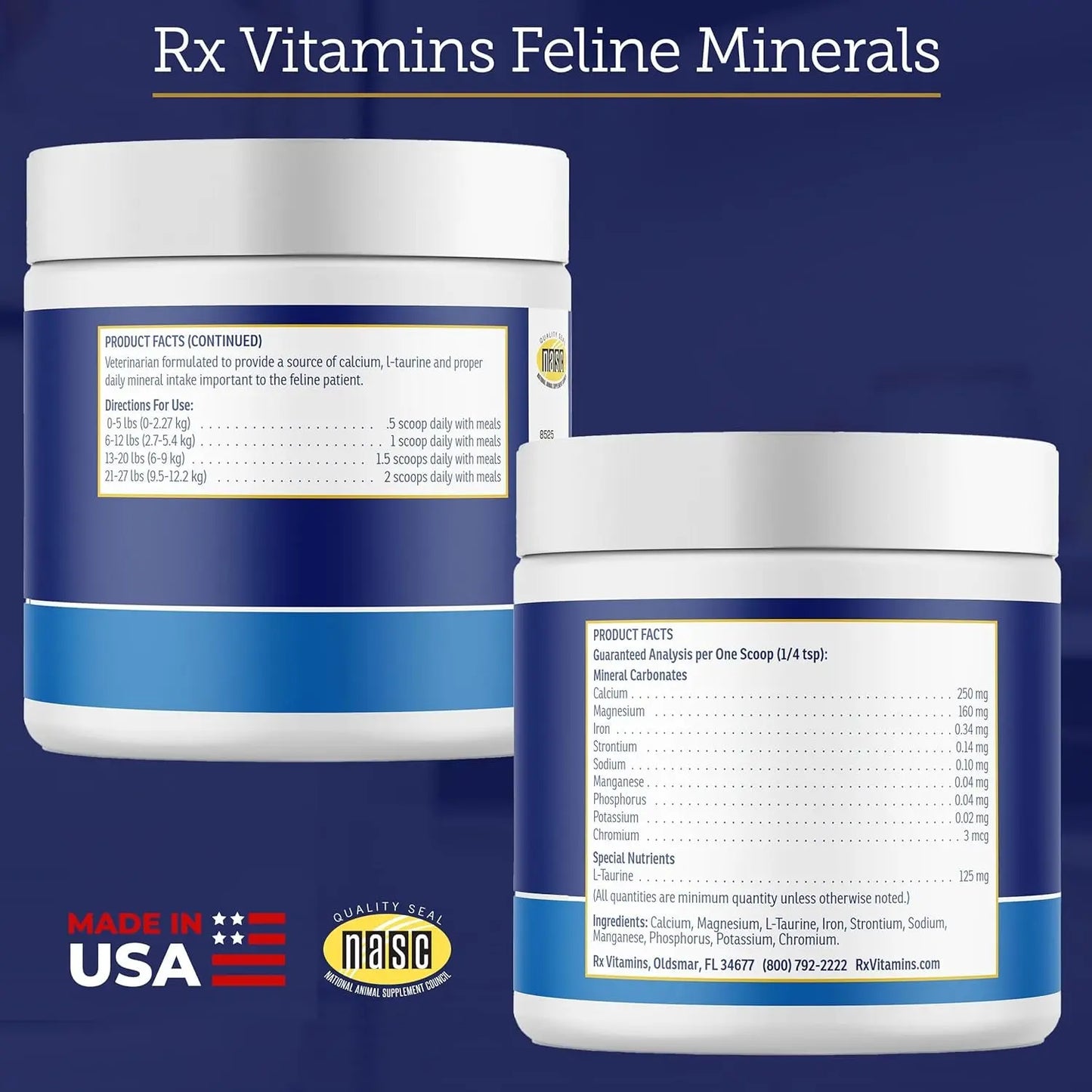 Cat Mineral Supplement Taurine Calcium Immune Joint Support Powder 8oz