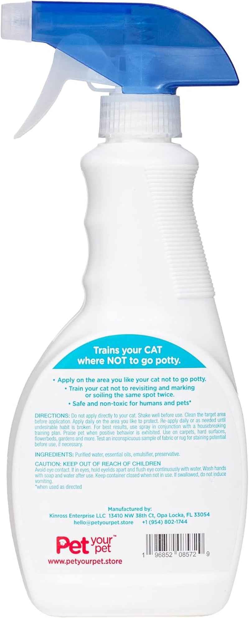 Cat Potty Training Spray No Pee No Poop Natural Deterrent 16oz