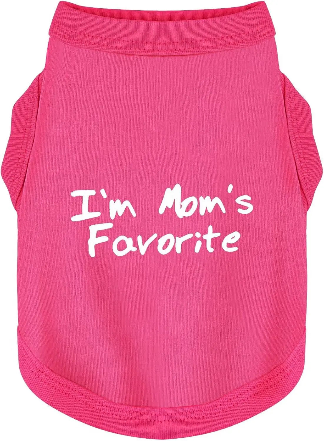 Dog Tank Shirt I'm Mom's Favorite Cotton Vest All Sizes & Colors Rose Red