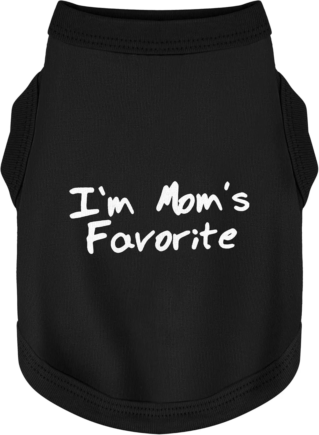 Dog Tank Shirt I'm Mom's Favorite Cotton Vest All Sizes & Colors Black