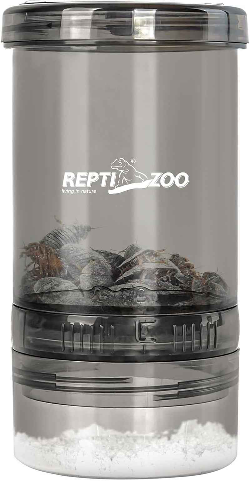 Cricket Keeper Reptile Calcium Powder Mixer Feeder Dispenser Gecko Lizard