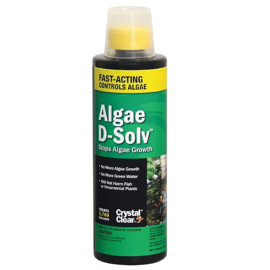 CrystalClear Algae D-Solv Pond Algaecide Fish Safe Treats 16 Ounces 16 Ounces