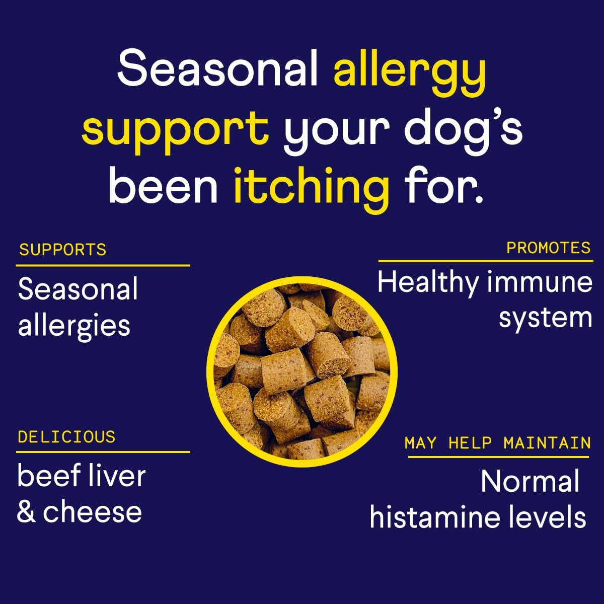 Dog Allergy Chews Itch Relief Immune Skin Support Probiotics Omega 90 Ct
