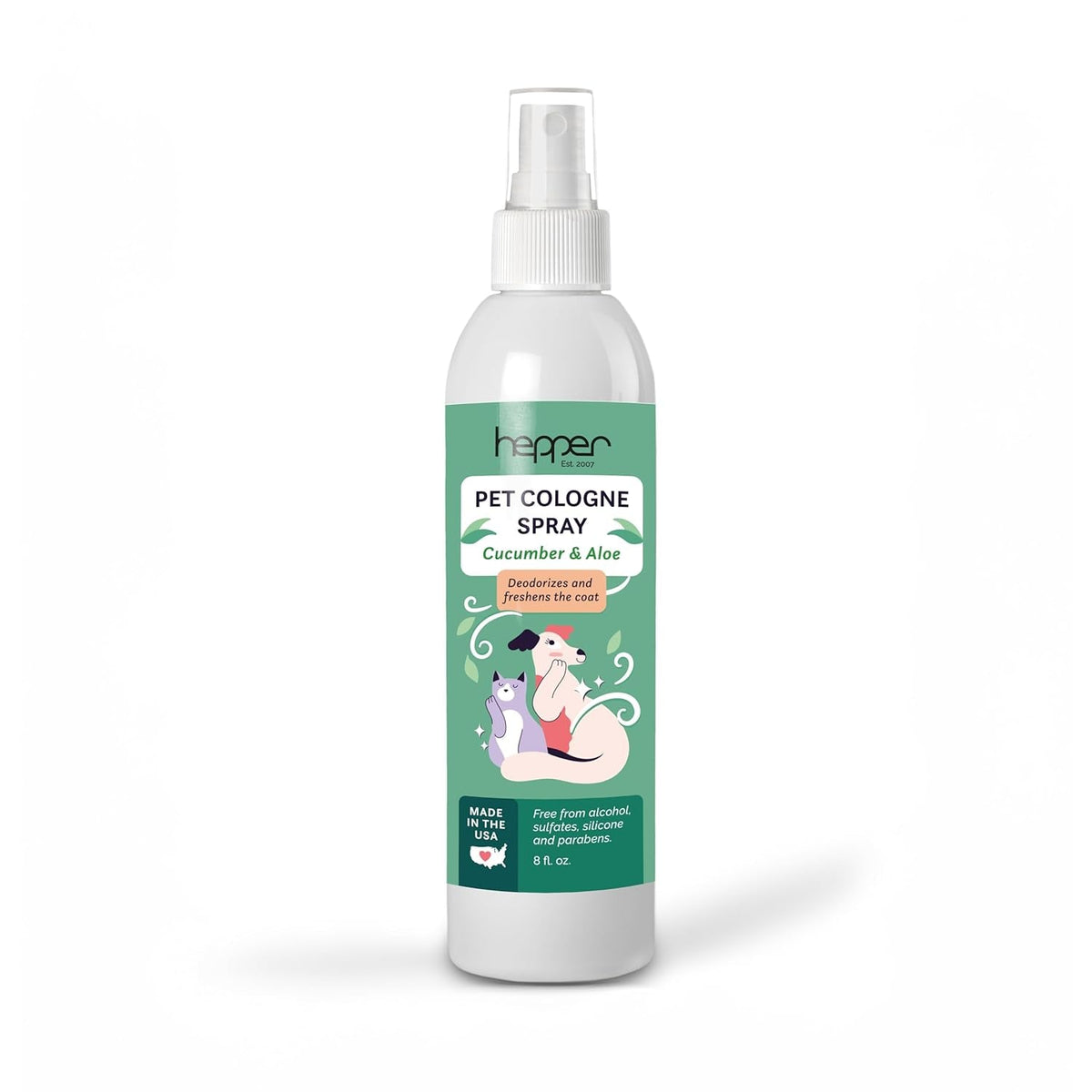 Dog Cat Cologne Spray Pet Deodorizer Fresh Aloe Cucumber Grooming Spray 8oz Default Title