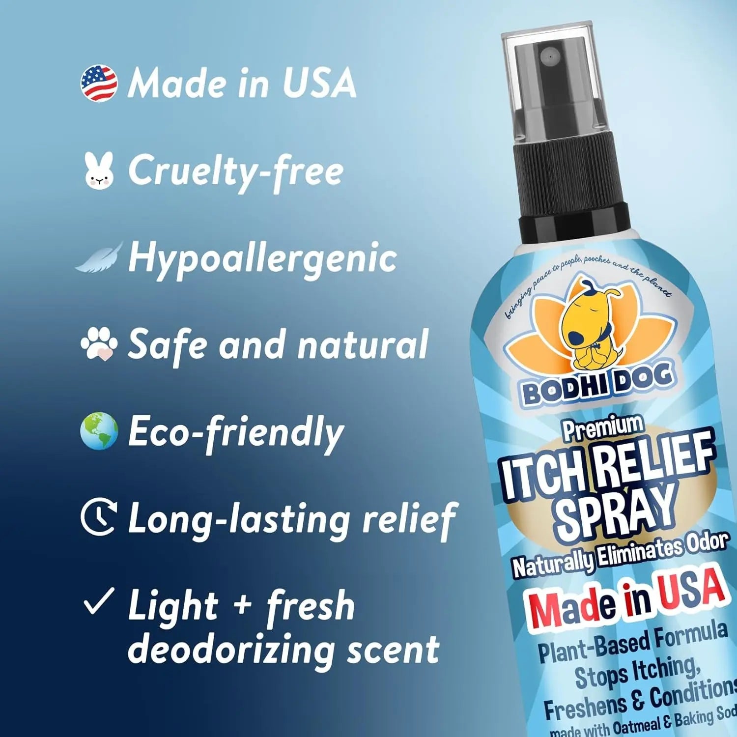 Dog Cat Itch Relief Spray Oatmeal Anti Itch Natural Skin Soothing USA