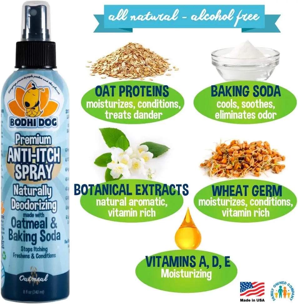 Dog Cat Itch Relief Spray Oatmeal Anti Itch Natural Skin Soothing USA