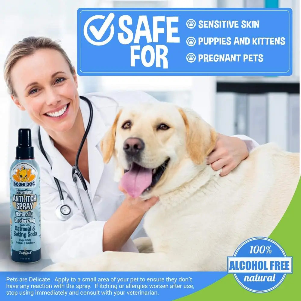 Dog Cat Itch Relief Spray Oatmeal Anti Itch Natural Skin Soothing USA