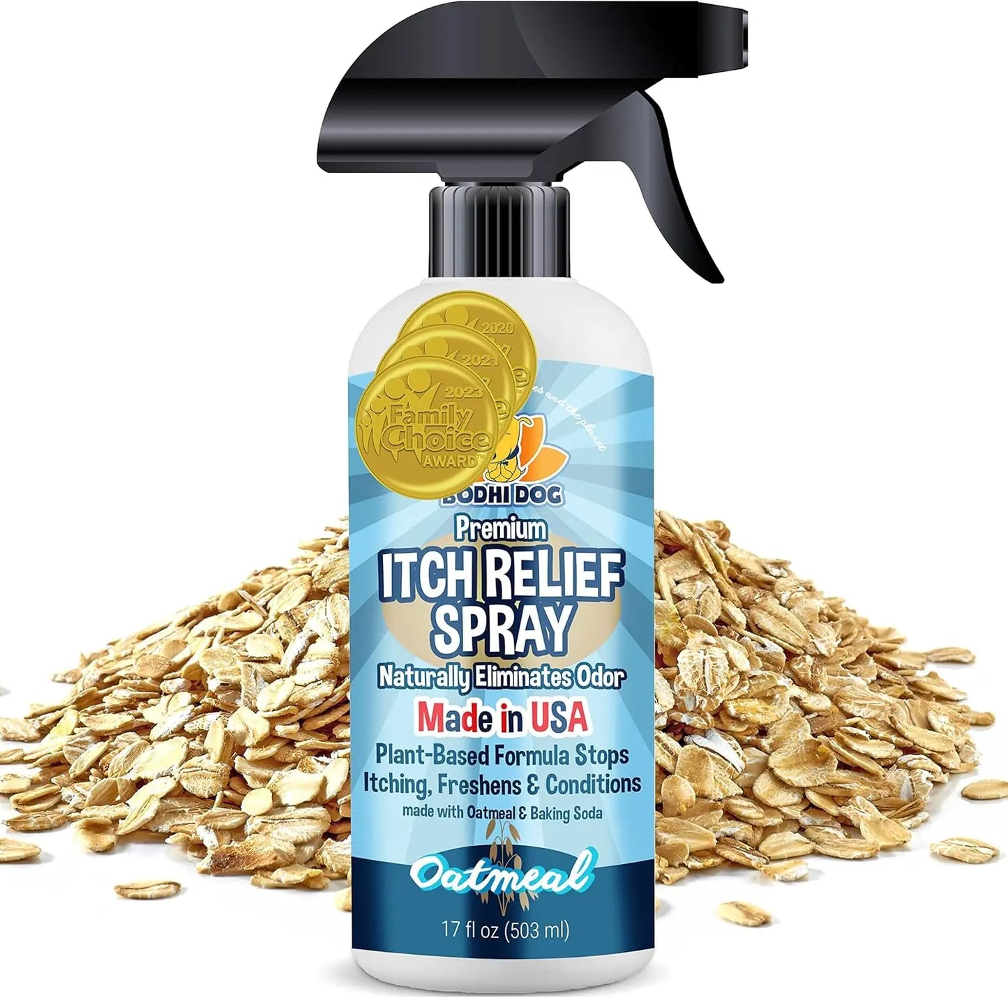 Dog Cat Itch Relief Spray Oatmeal Anti Itch Natural Skin Soothing USA 17 Oz