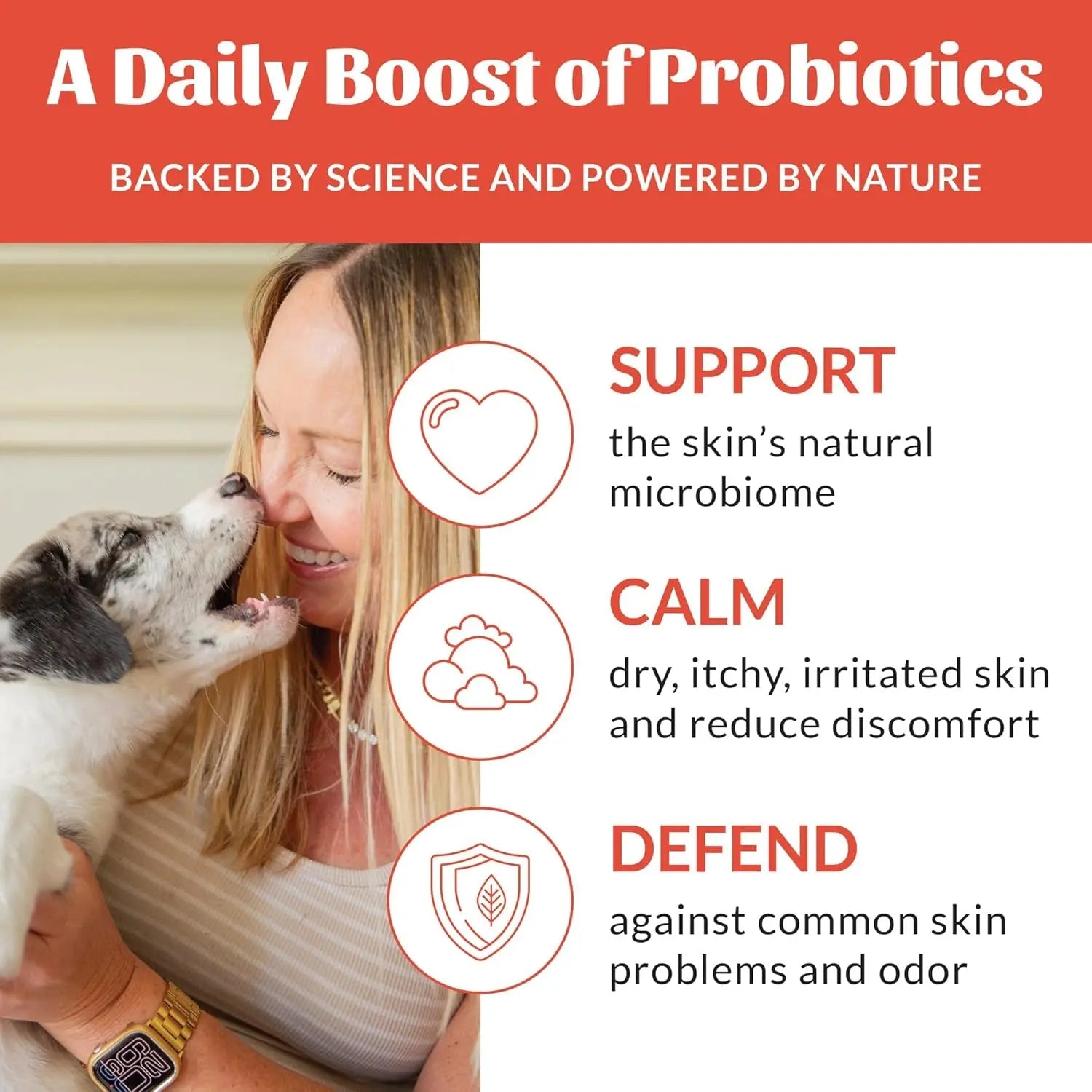 Dog Cat Probiotic Itch Relief Spray Natural Aloe Avocado Sensitive Skin