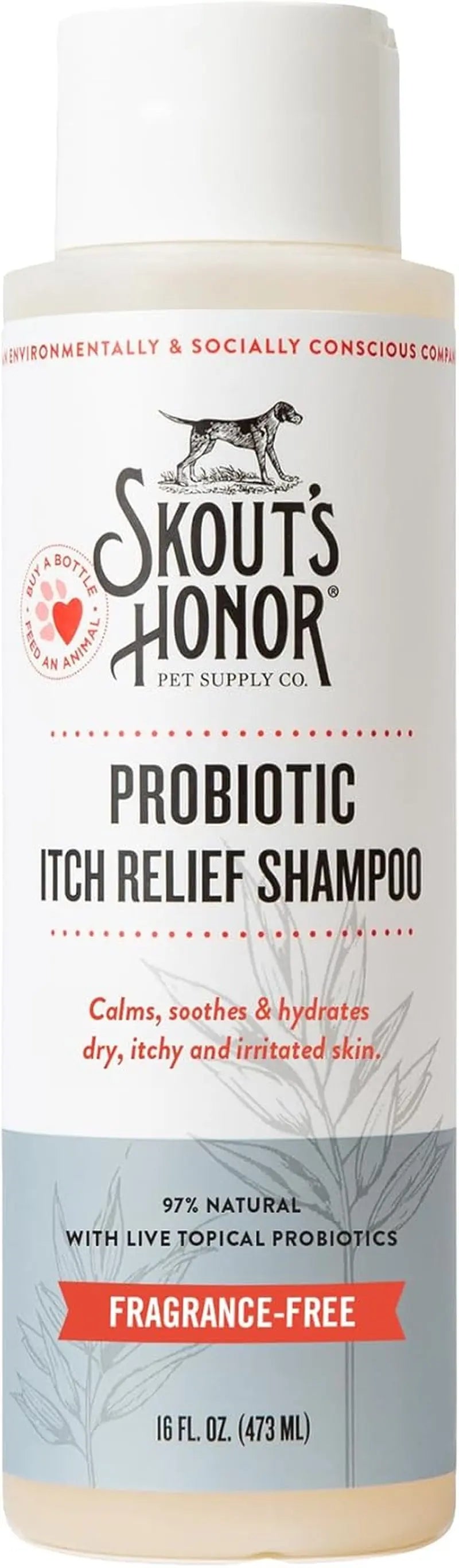 Dog Cat Probiotic Itch Relief Spray Natural Aloe Avocado Sensitive Skin Itch Relief Shampoo Pack Of 1