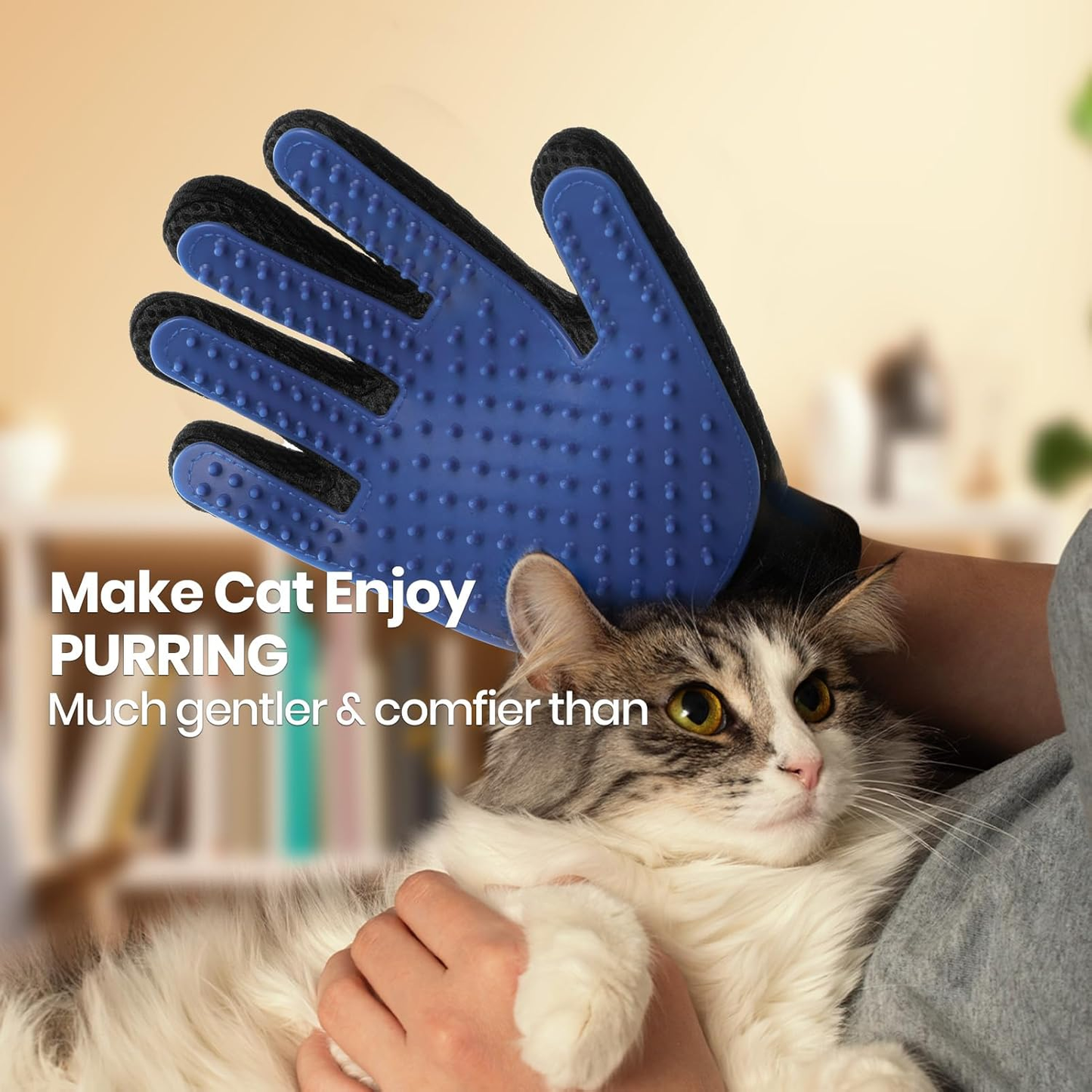 Dog Cat Small Animal Grooming Glove Deshedding Hair Remover Brush Mitt Tool