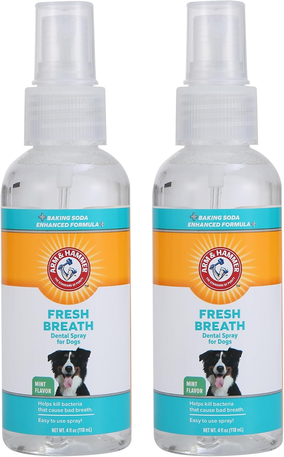 Dog Dental Spray Breath Freshener Plaque Tartar Support Mint 4oz 2 Pack Fresh Breath 4 Fl Oz (Pack Of 2)