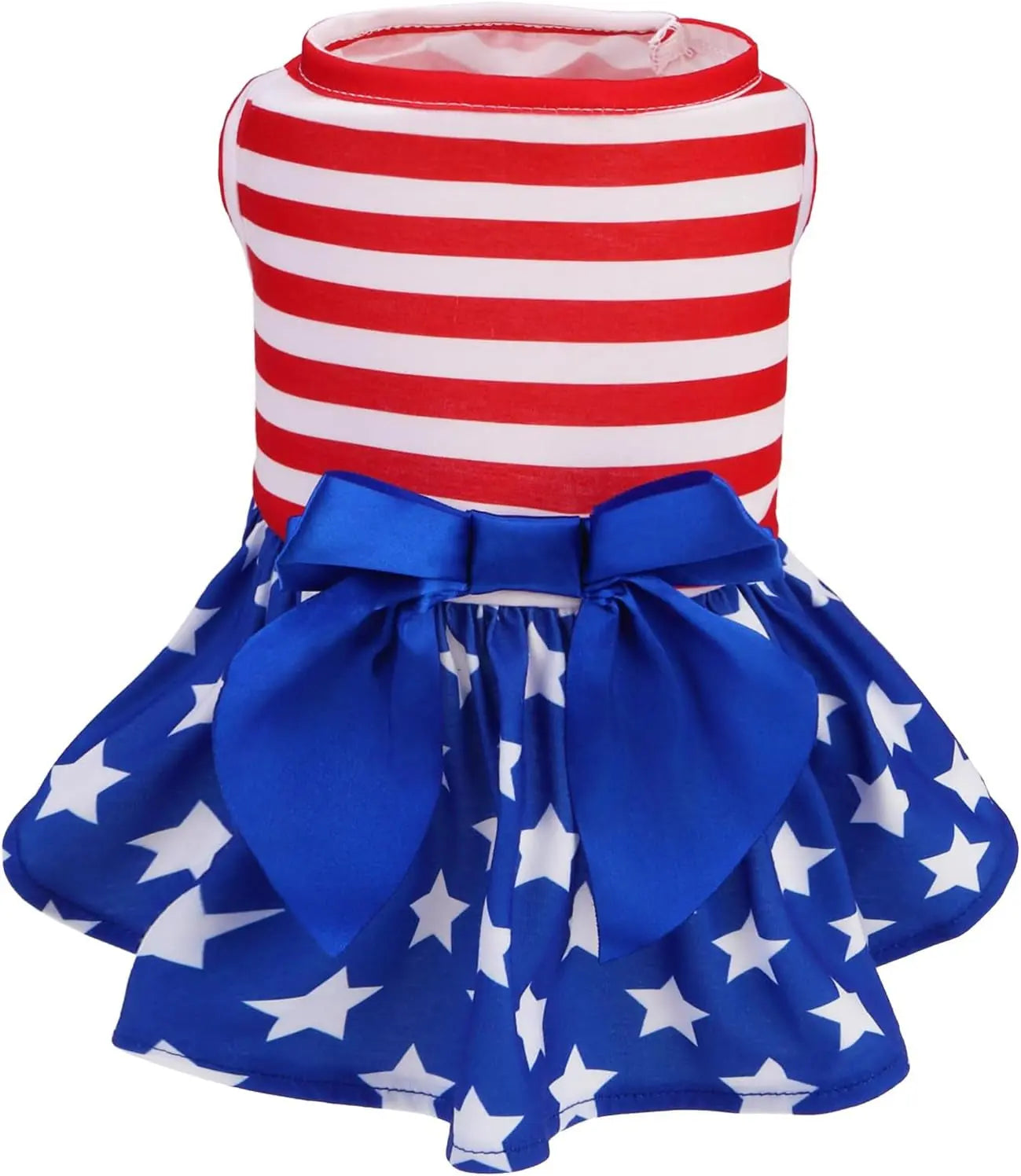 Dog Dress Cute Small Dog Outfit Cotton Puppy Clothes Breathable All Colors American Style(Stars And Stripes)
