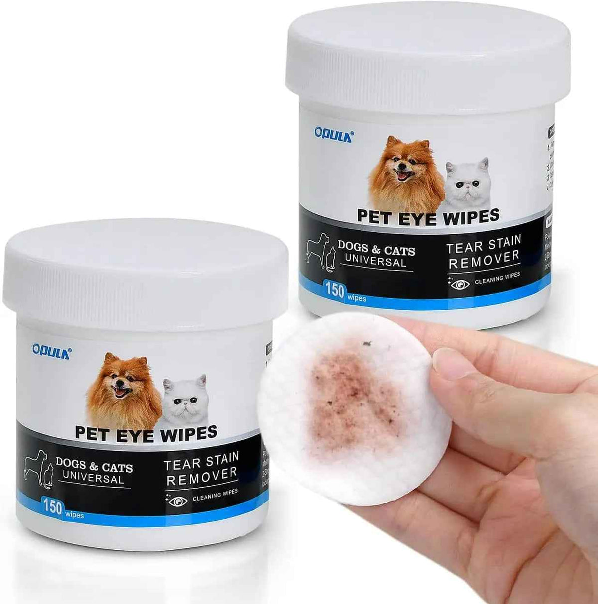 Dog Eye Wipes Tear Stain Remover Hypoallergenic Biodegradable 300 Count