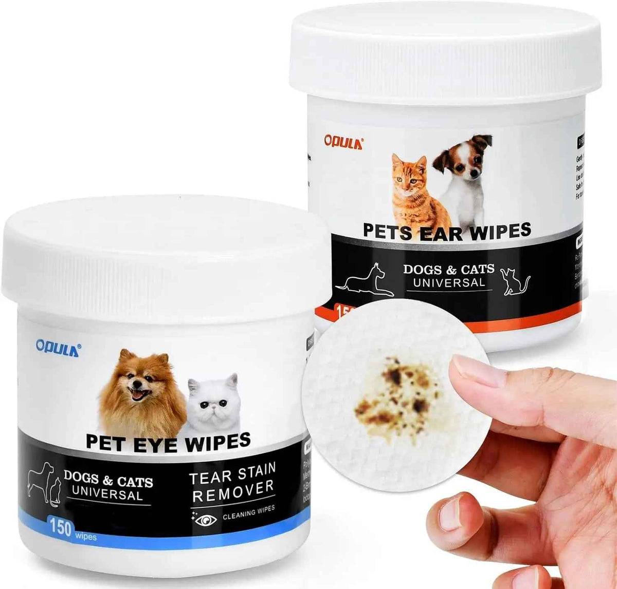 Dog Eye Wipes Tear Stain Remover Hypoallergenic Biodegradable 300 Count