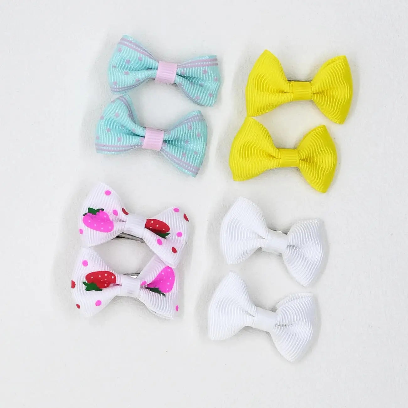 Dog Hair Bows Clips 40PCS Colorful Ribbon Accessories Small Dogs Grooming