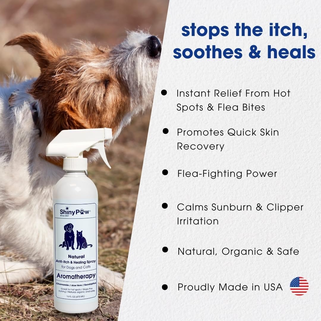 Dog Itch Spray Hot Spot Relief Aloe Eucalyptus Skin Treatment Made USA 16oz
