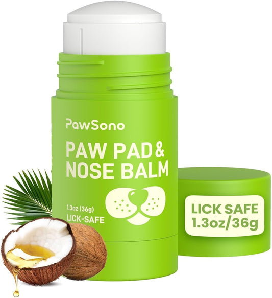 Dog Paw Nose Balm Lick-Safe Coconut Oil Moisturizer Heat Cold Protection