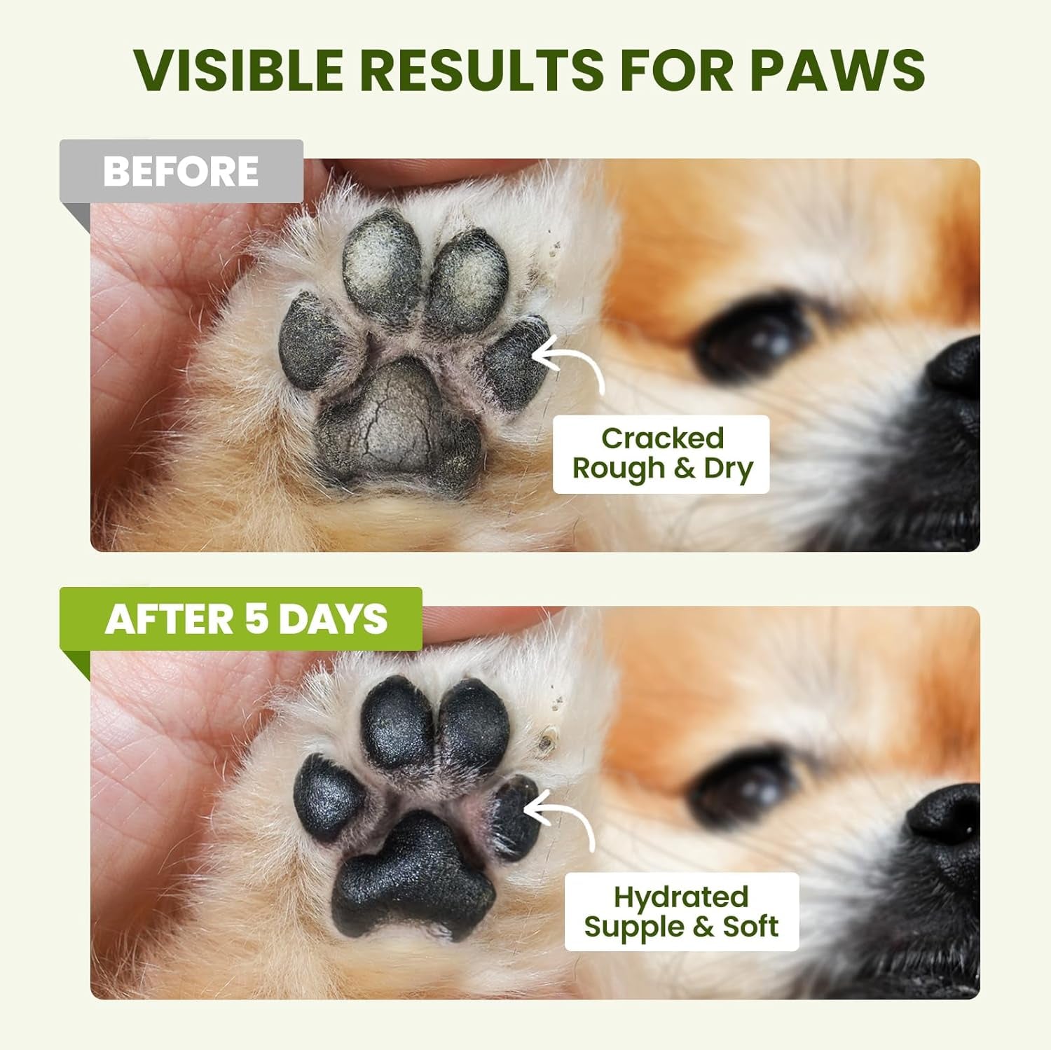 Dog Paw Nose Balm Lick-Safe Coconut Oil Moisturizer Heat Cold Protection