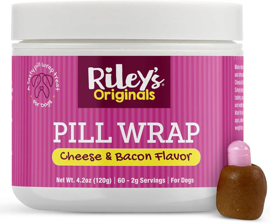 Dog Pill Wrap Paste Cheese & Bacon Flavor, Easy Pill Masking Treat Cheese Bacon 4.2 Oz