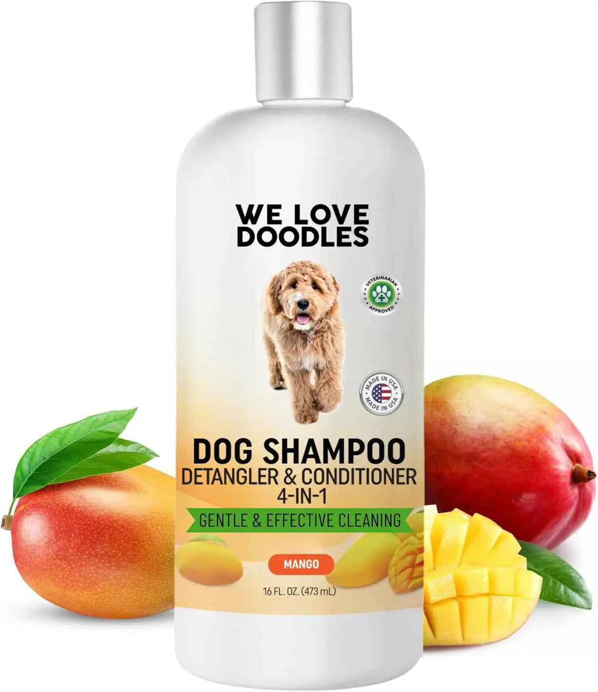 Dog Shampoo Conditioner for Goldendoodles & Doodles 4-in-1 16oz