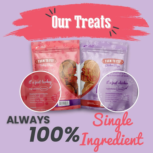 Dog Training Treats 2 Pack Chicken Turkey Single Ingredient Natural Snacks USA
