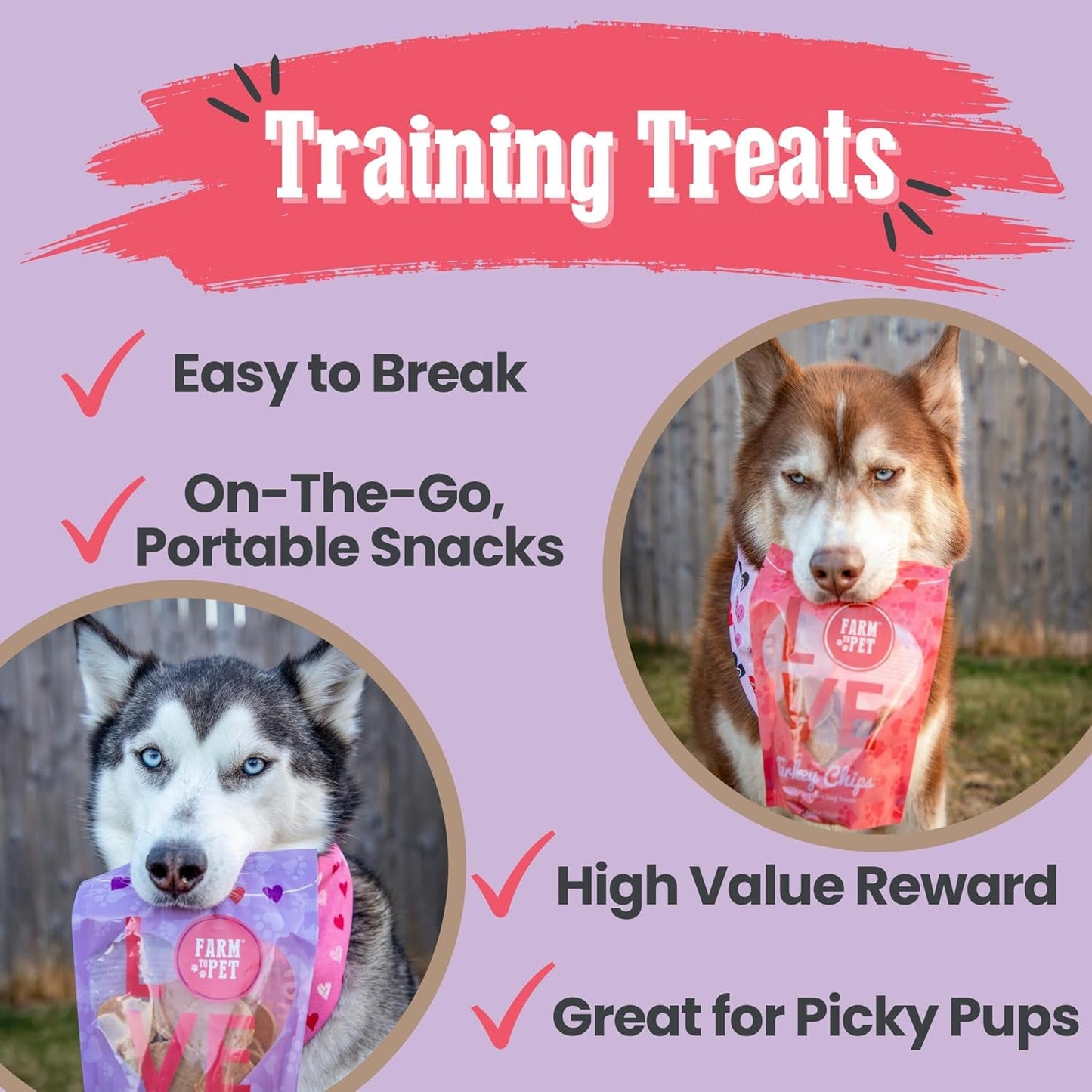 Dog Training Treats 2 Pack Chicken Turkey Single Ingredient Natural Snacks USA