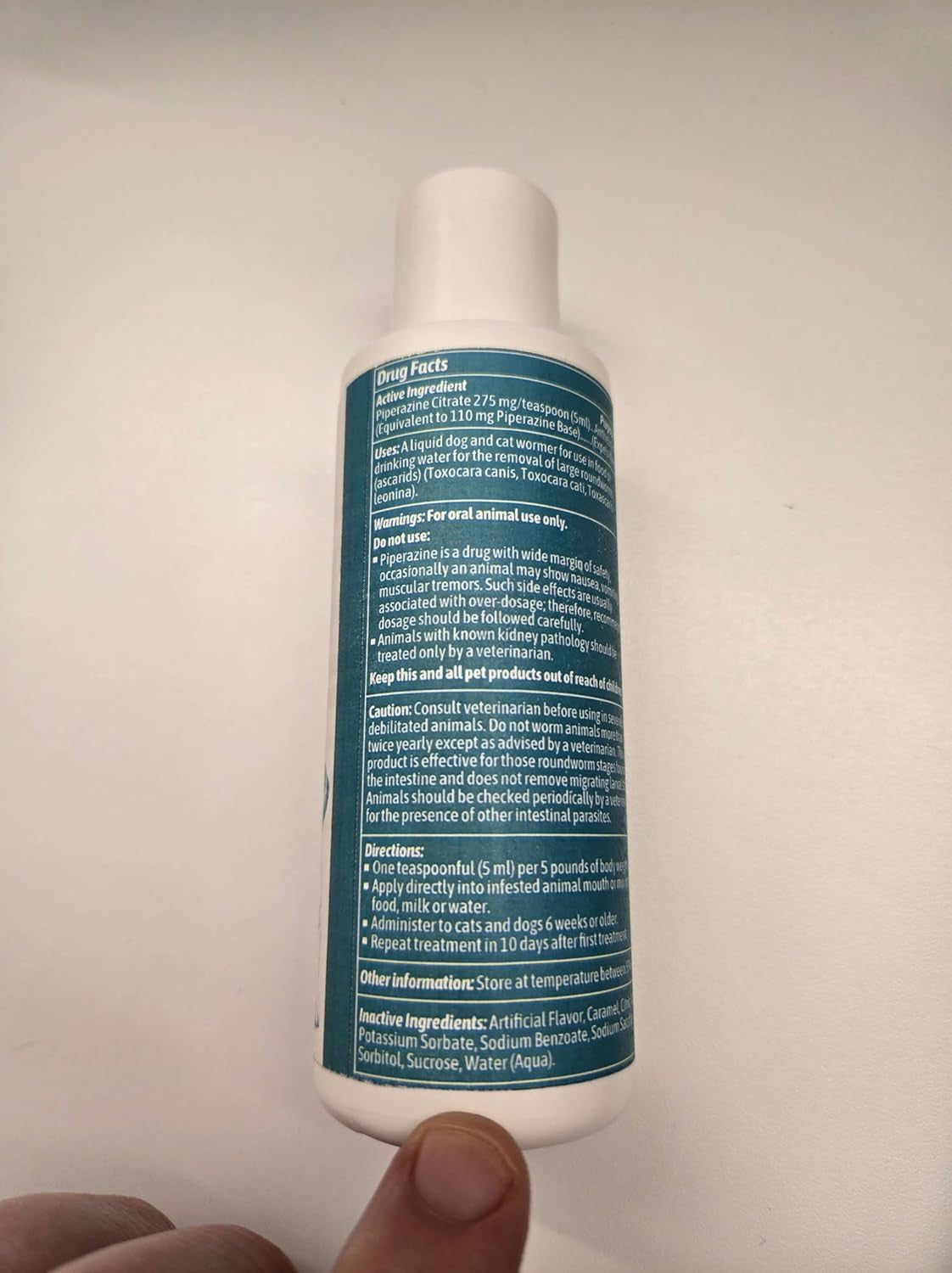 Dog & Cat Wormer Liquid 4oz Puppy Kitten Dewormer Made in USA
