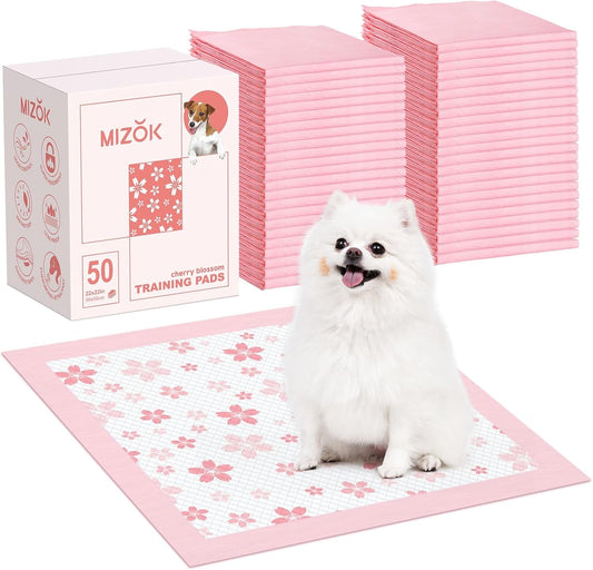 Dog & Small Pet Training Pads 22x22 Leak Proof Quick Dry 50 Count Pink 22X22In | 50Ct-Pink