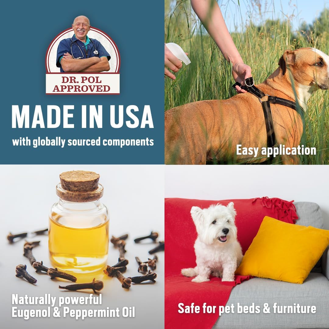 Dr Pol Flea Tick Spray Dogs Fast Acting Pest Control 16oz