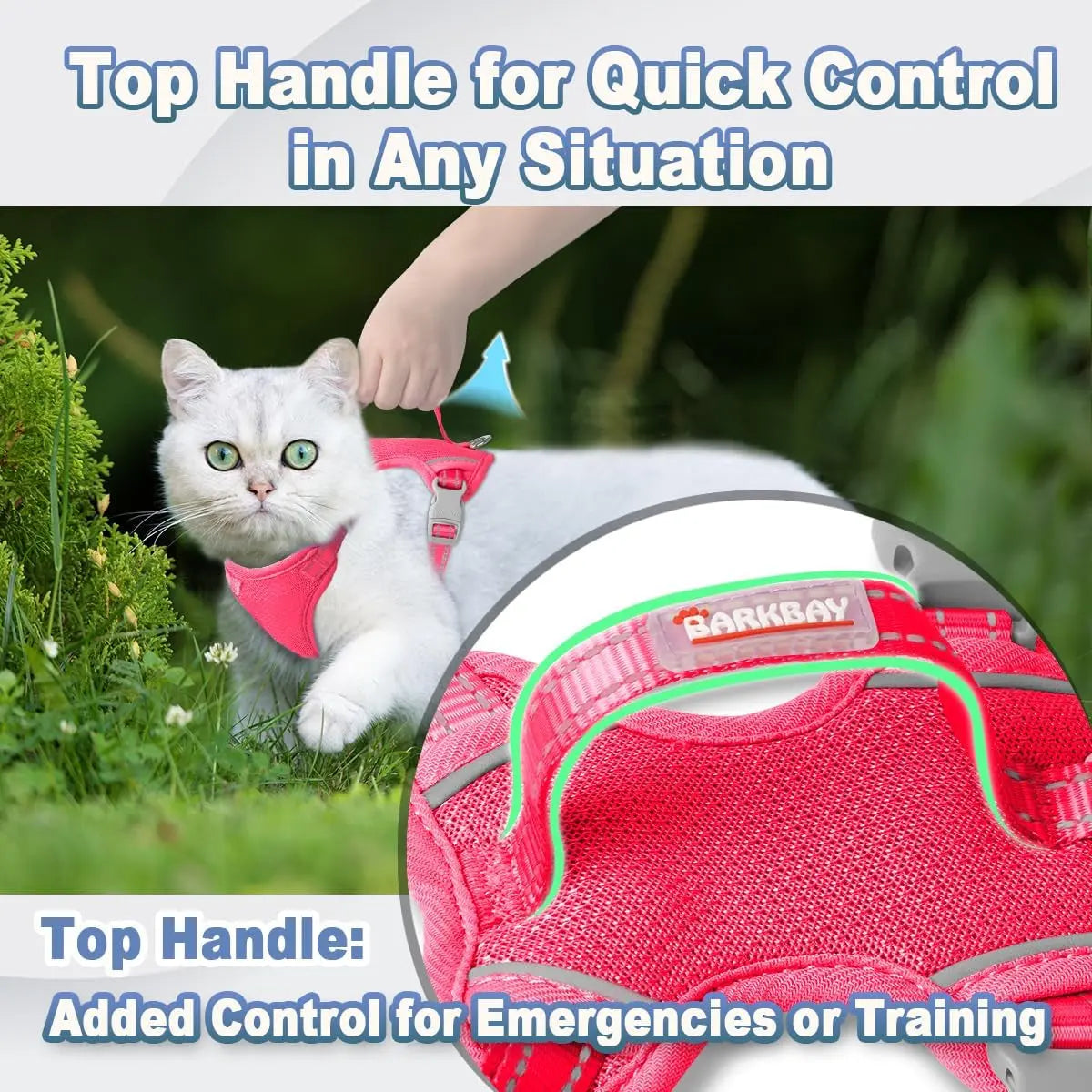 Escape Proof Cat Harness Leash Reflective Adjustable Vest Soft Breathable