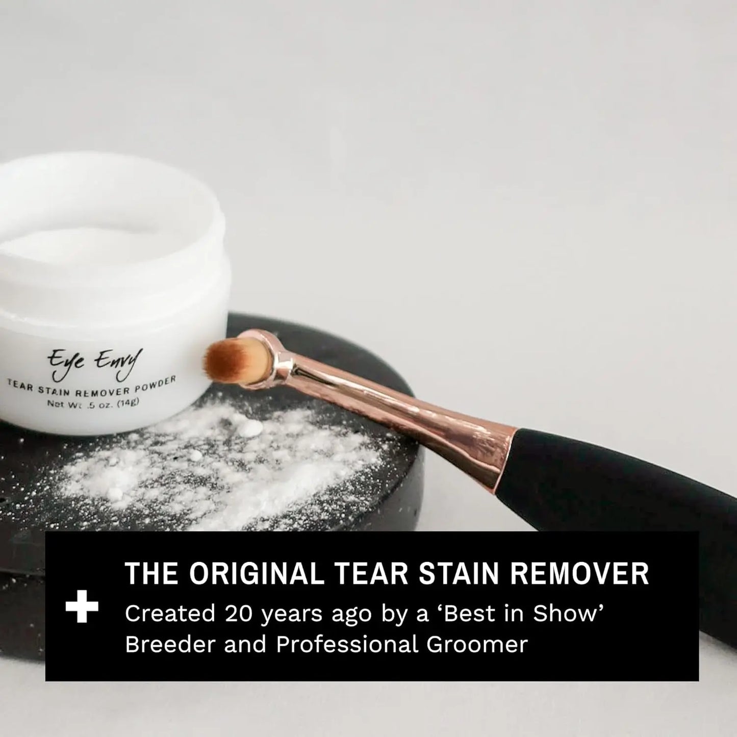 Eye Envy Dog Tear Stain Remover Kit w Brush Pads Powder 30–45 Day