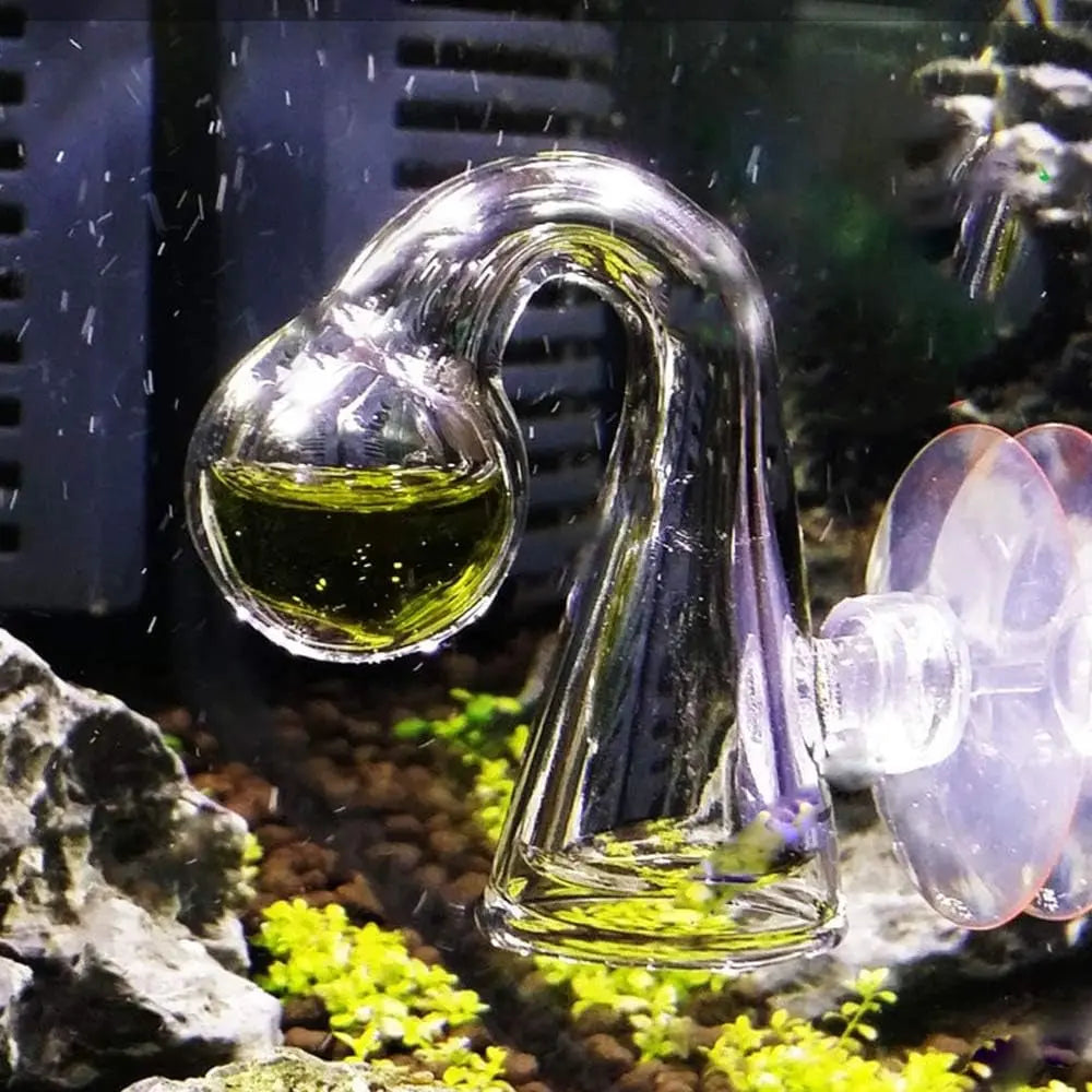 Aquarium CO2 Glass Drop Checker Kit with 4dKH Solution for Planted Fish Tanks