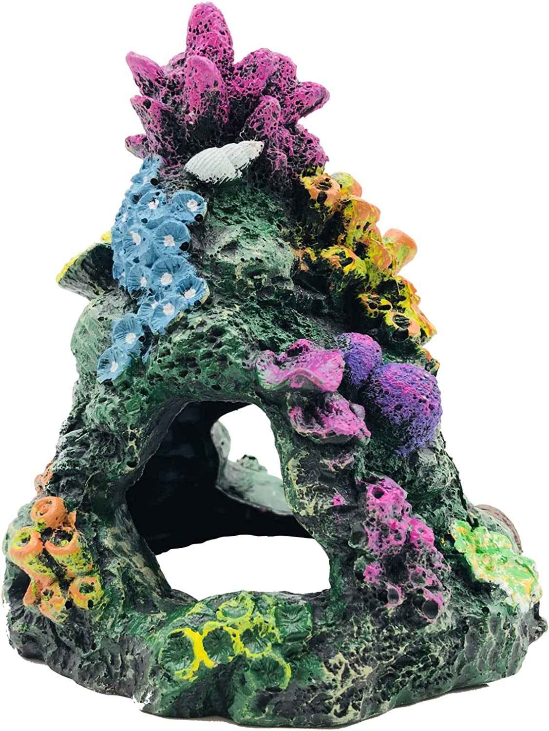 Fish Tank Decoration Coral Reef Set Aquarium Ornament Cave Plants Betta Decor