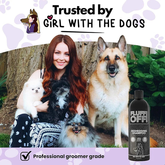Fluff Off & Nasty Critter Dog Shampoo Set – Deshedding & Deep Clean 16 oz Each