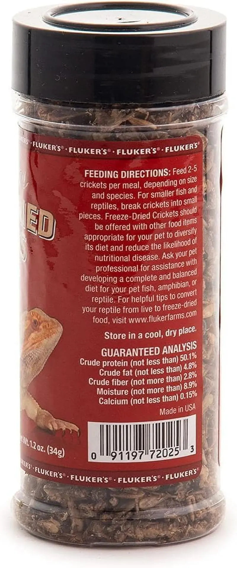 Freeze Dried Insects 1.2oz Crickets Shrimp Grasshoppers- Reptile & Bird Treat