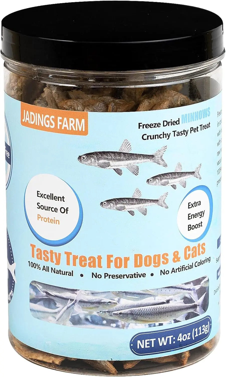 Freeze Dried Minnows Dog & Cat Treats 4oz 6.5oz 100% Natural 4 Ounce (Pack Of 1)
