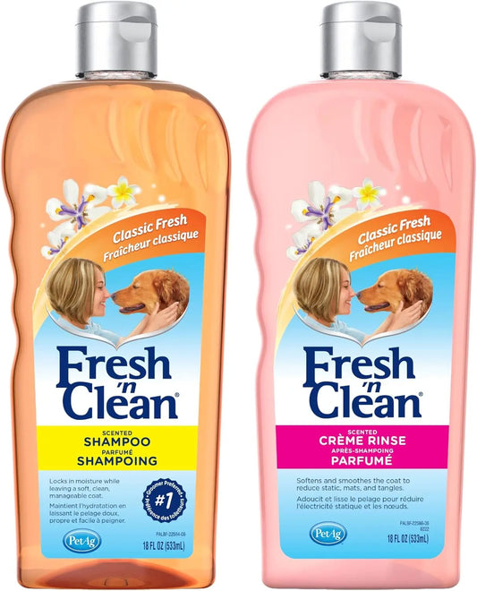 Fresh ’N Clean Dog Shampoo & Conditioner Set – Classic Fresh Scent (18oz) Default Title