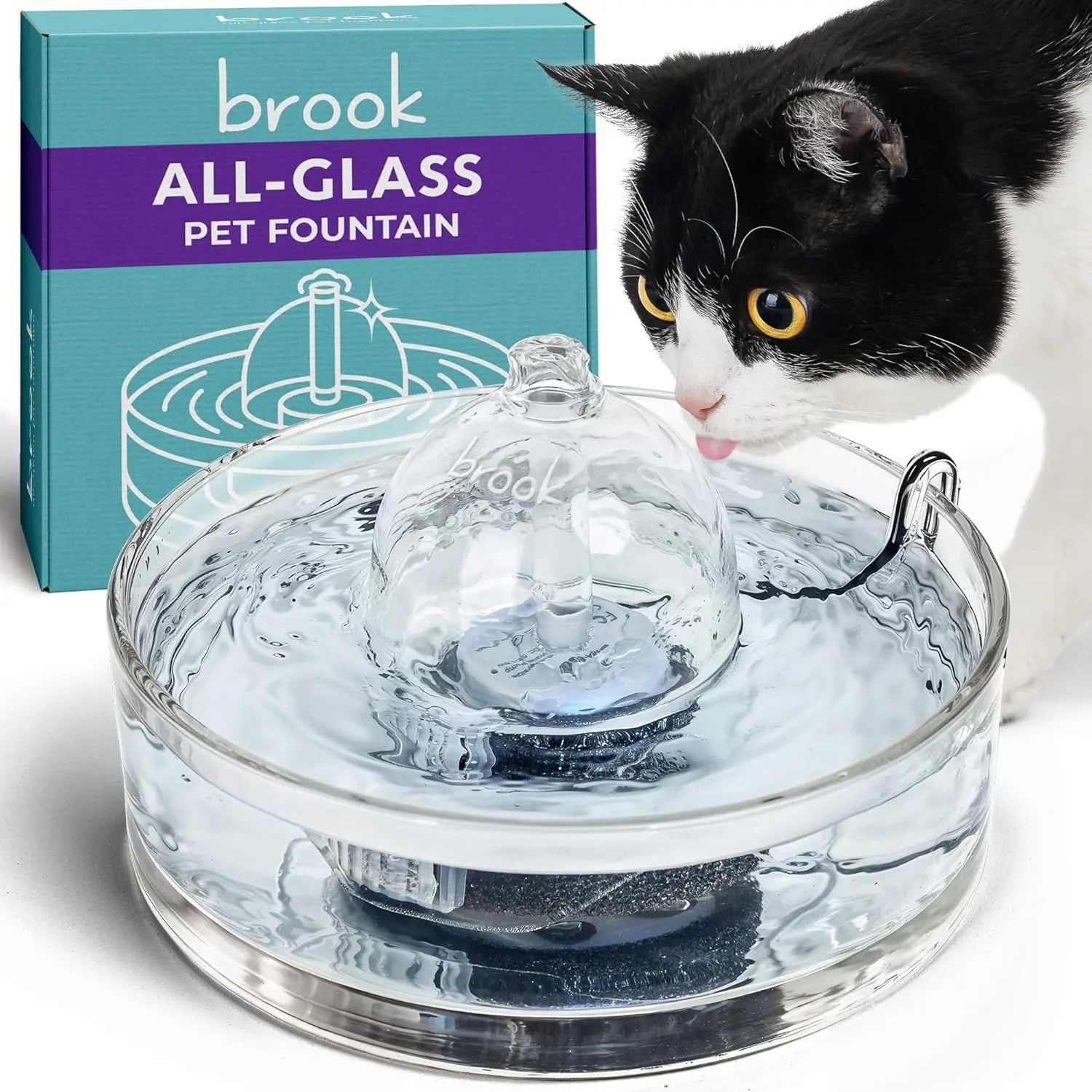 Glass Pet Water Fountain – Modern Hydration for Cats & Small Dogs Default Title