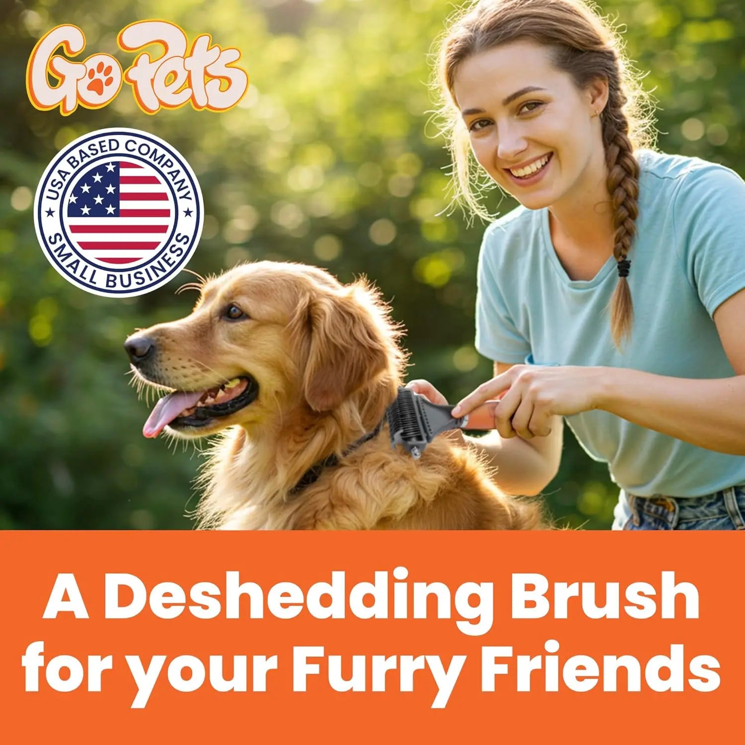 GoPets 2-in-1 Dematting & Deshedding Comb for Dogs & Cats