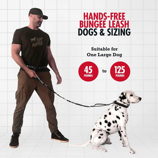 Hands Free Dog Leash Heavy Duty Bungee Waist Belt Reflective Training