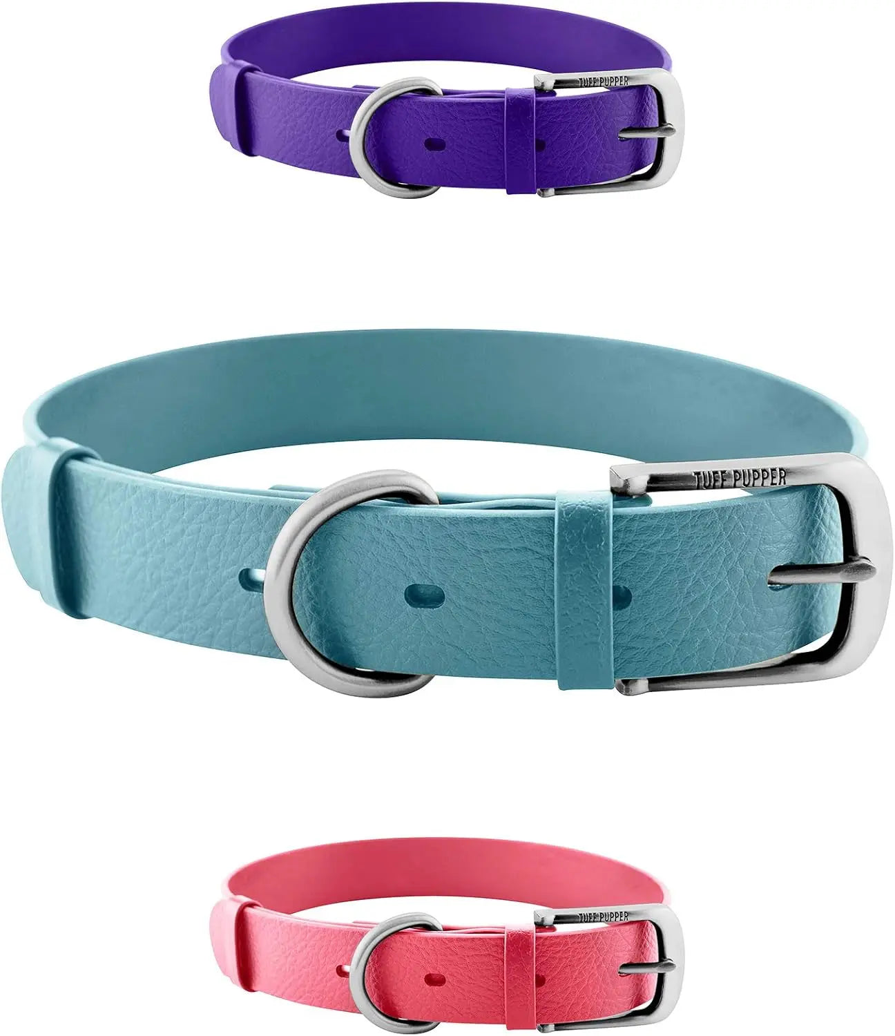Heavy Duty Waterproof Dog Collar Metal Buckle Odor Proof XS–L (all colors) Tropical Teal