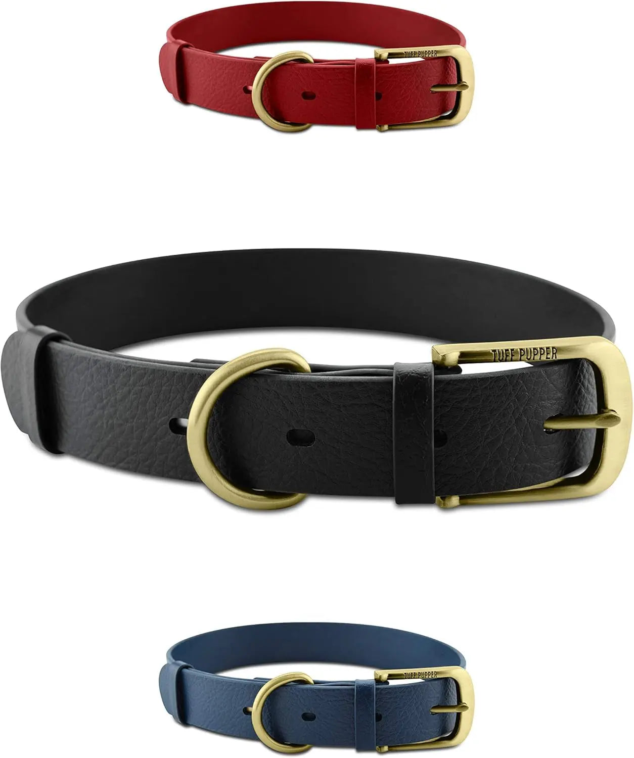 Heavy Duty Waterproof Dog Collar Metal Buckle Odor Proof XS–L (all colors) Epic Black