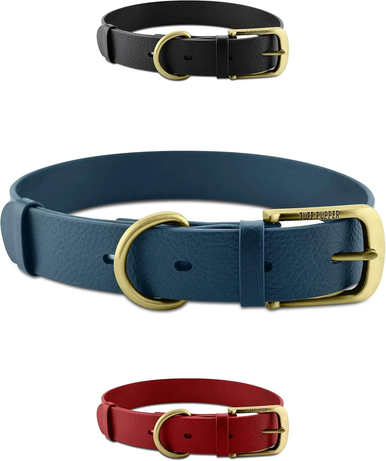 Heavy Duty Waterproof Dog Collar Metal Buckle Odor Proof XS–L (all colors) Midnight Blue X-Small (10 - 13" Neck)