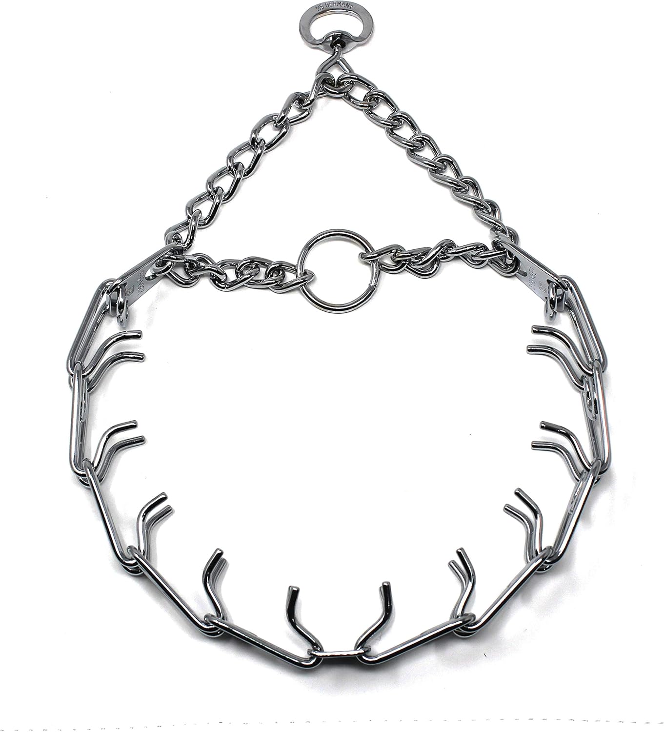Herm Sprenger Prong Dog Training Collar Chrome Steel Anti Pull Adjustable Silver