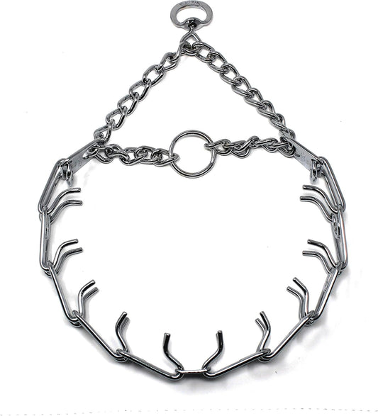 Herm Sprenger Prong Dog Training Collar Chrome Steel Anti Pull Adjustable Silver